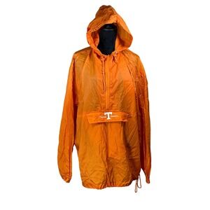 Vesi Tennessee Volunteers Windbreaker Mens XXL Orange Ripstop Half Zip Anorak